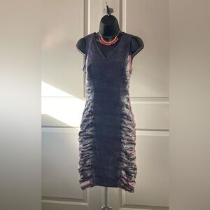 Tie-Dye detail fitted Dress